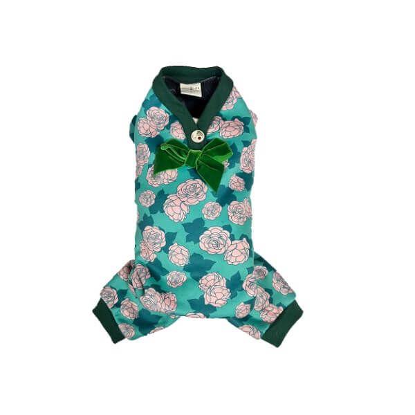 Dog's Life PJ with Roses & Bow