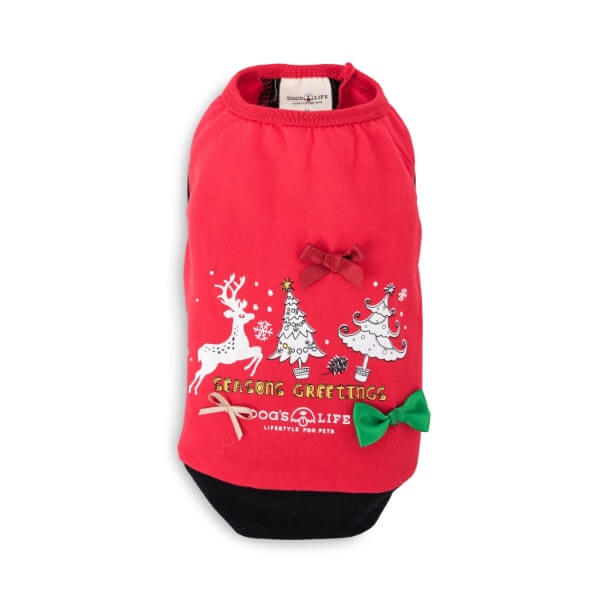 Dog's Life Season's Greetings Reindeer & Tree Tee