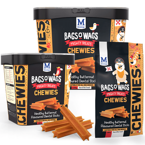 Montego Bags o'Wags Chewies Butternut Flavoured Dental Sticks