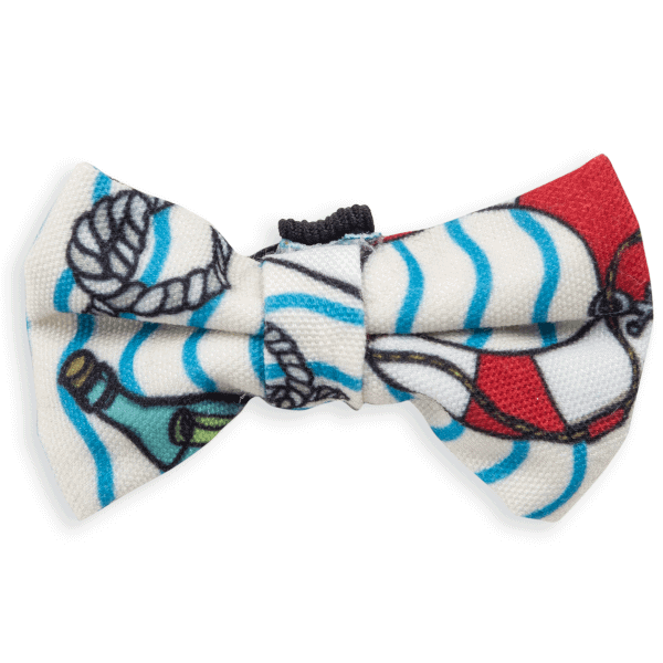 Dog's Life Nautical Retro Blue Bow Tie