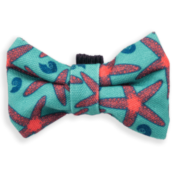 Dog's Life Green Star Fish Bow Tie