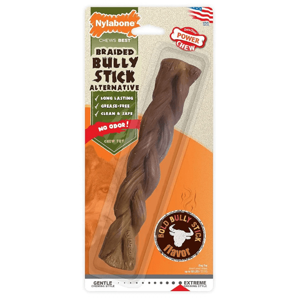 Nylabone Extreme Chew Braided Bully Beef Flavoured Stick