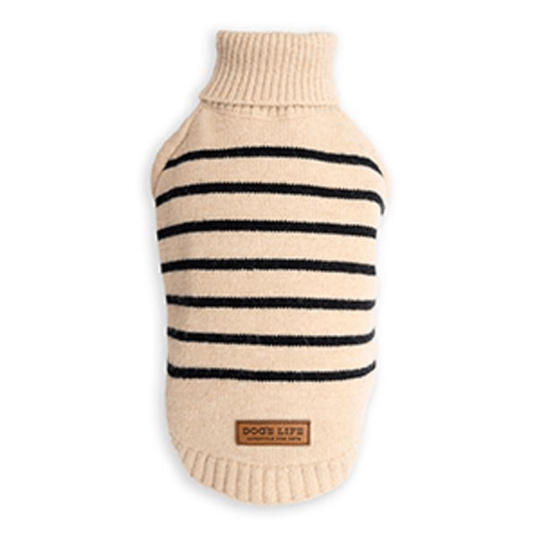 Dog's Life Polo Neck Striped Pullover