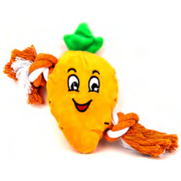 Zugo Carrot Plush Dog Toy