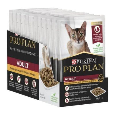 Pro Plan Feline Adult Chicken in Gravy Wet Food 12 x 85g