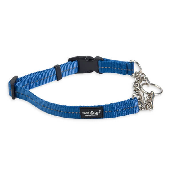 Dog's Life Reflective Martingale Chain Dog Collar