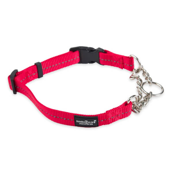 Dog's Life Reflective Martingale Chain Dog Collar