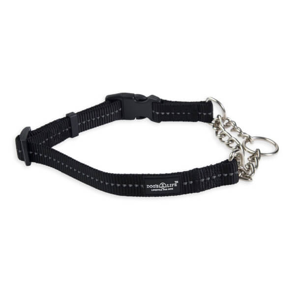 Dog's Life Reflective Martingale Chain Dog Collar