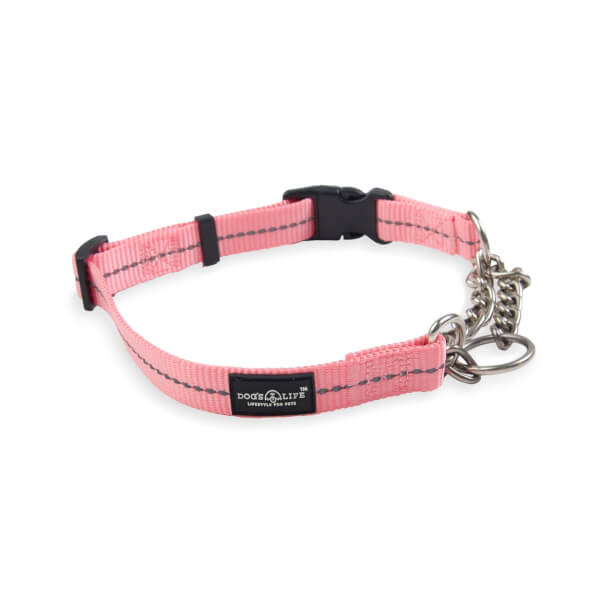 Dog's Life Reflective Martingale Chain Dog Collar