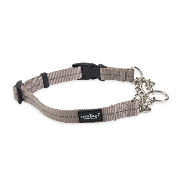 Dog's Life Reflective Martingale Chain Dog Collar