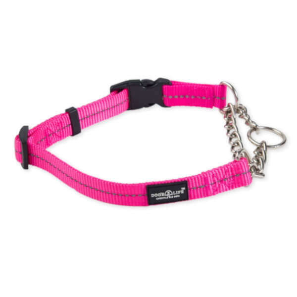 Dog's Life Reflective Martingale Chain Dog Collar