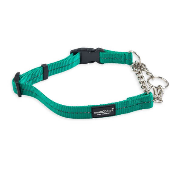 Dog's Life Reflective Martingale Chain Dog Collar