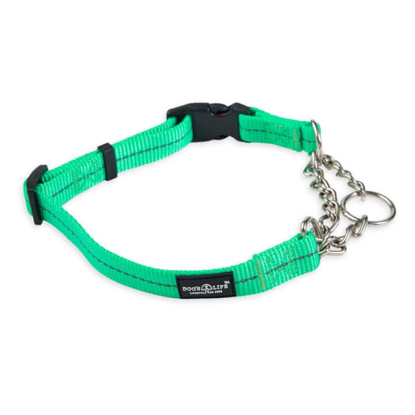 Dog's Life Reflective Martingale Chain Dog Collar