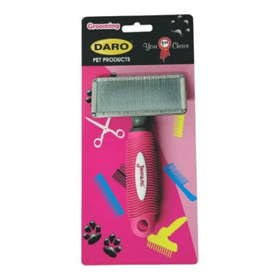 Daro Metal Slicker Brush with Pink Handle