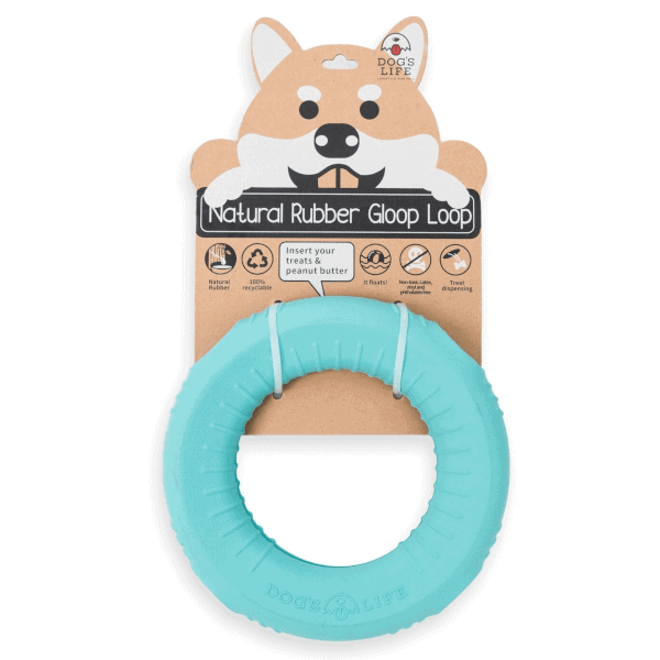 Dog's Life Natural Rubber Dog Toy Gloop Loop