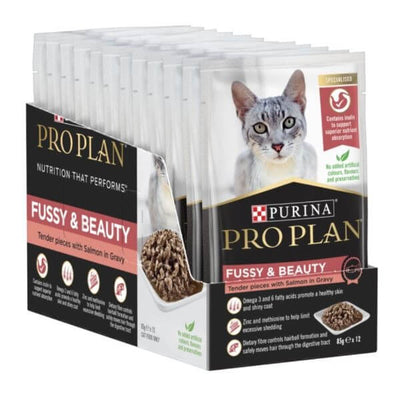 Pro Plan Feline Fussy & Beauty Wet Food 12 x 85g