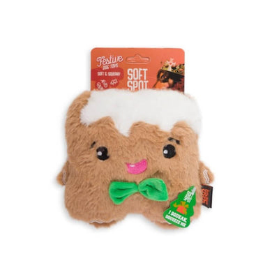 Festive Soft Spot Ginger Square Dog Toys