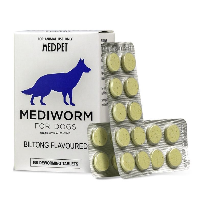 Mediworm Dewormer for Dogs sold per 1 tablet