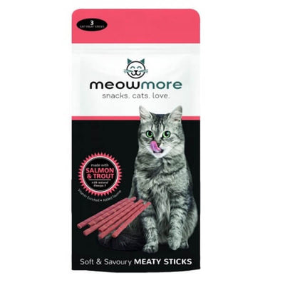 Meowmore Salmon & Trout Kitty Snacks Sticks 3Pk