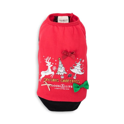 Dog's Life Season's Greetings Reindeer & Tree Tee