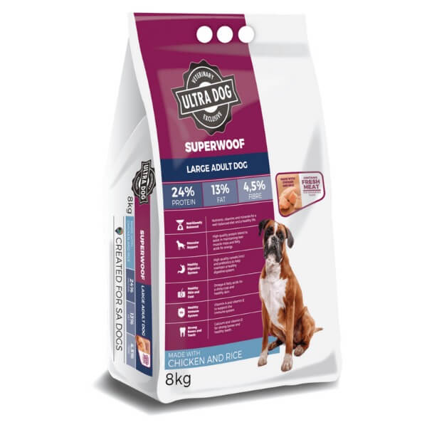 Ultra Dog Superwoof Chicken & Rice Large Adult Dog 8kg