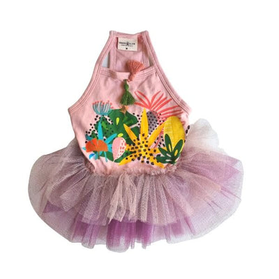 Dog's Life Tropical Tulle Dress Pink