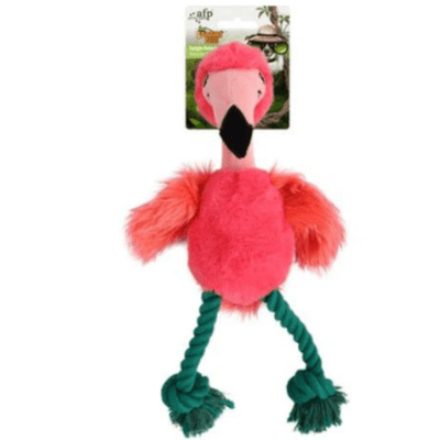 AFP Safari Jungle Flamingo Dog Toy