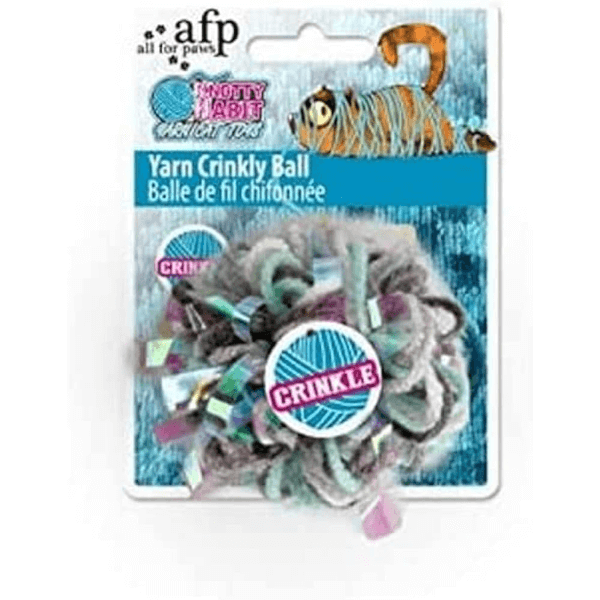 AFP Knotty Habit Yarn Crinkly Ball Cat Toy