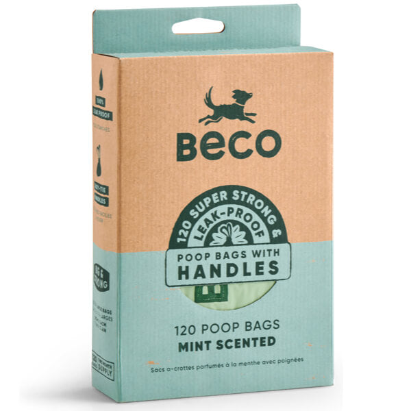 Beco Mint Scented Poop Bags with Handles