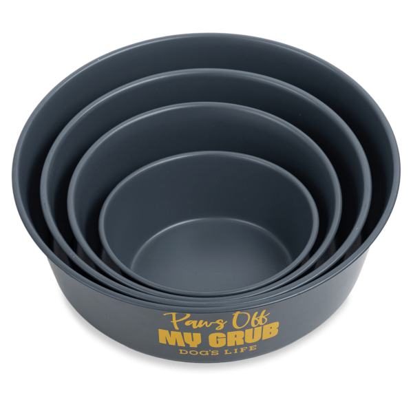 Dog's Life Paws Off My Grub Stainless Steel Bowl