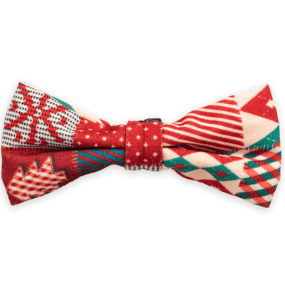 Dog's Life Festive Patchwork Bow Tie