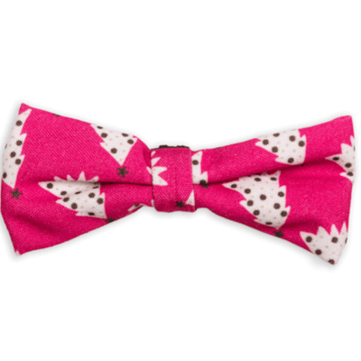 Dog's Life Christmas Polkadot Trees Bow Tie