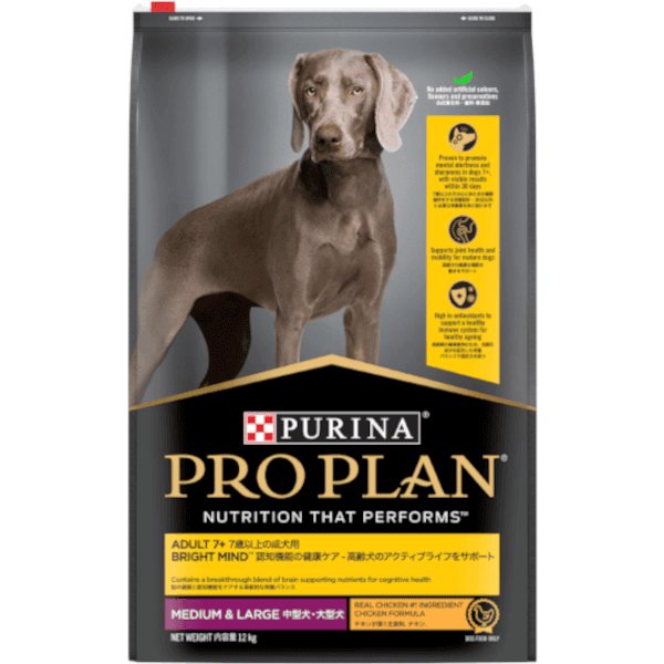 Pro Plan Bright Minds 7+ Medium/Large Breed Chicken 12kg