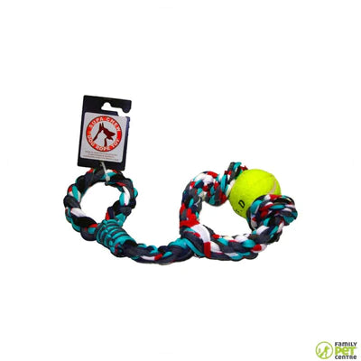 Supa-Chew Cotton Sling Toy with 2 Knots & 1 ball