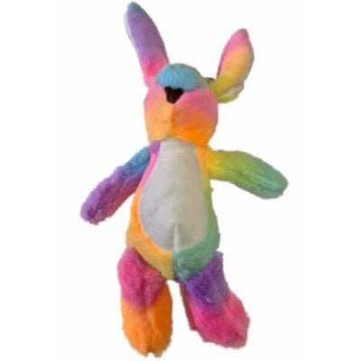 Daro Rainbow Bunny Plush Dog Toy