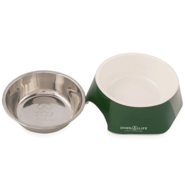 Dog's Life Hexagon Melamine Stainless Steel Bowl