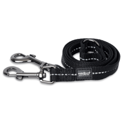 Dog's Life Reflective Supersoft Webbing Double Coupler Leash