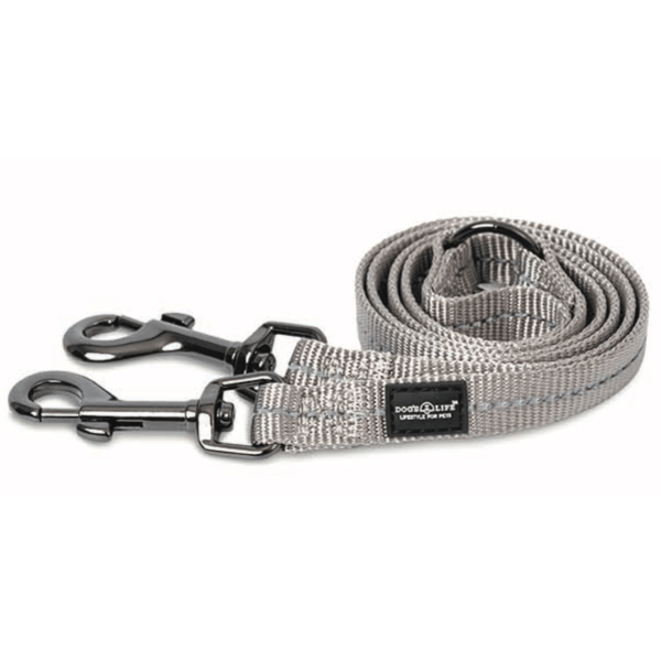 Dog's Life Reflective Supersoft Webbing Double Coupler Leash