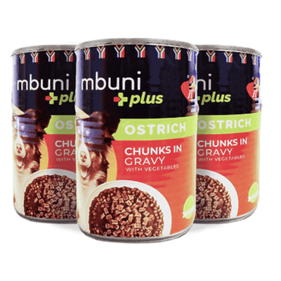 Mbuni Plus Ostrich Chunks in Gravy Can 385g