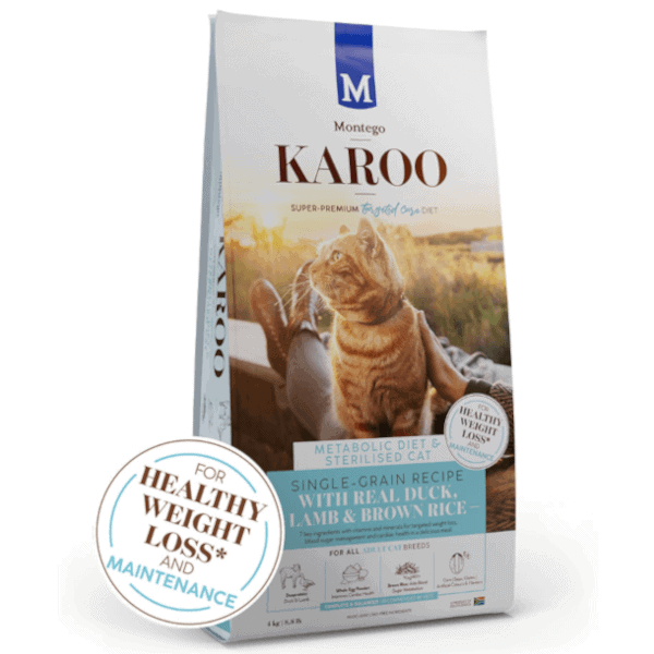 Montego Karoo Cat Metabolic Diet & Sterilised Cat Targeted Care Duck & Lamb 2kg