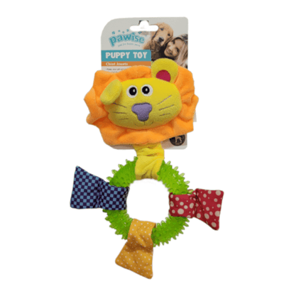 Pawise Lion Ring Puppy Toy