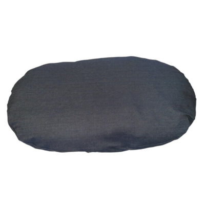 Perla Oval Cushion Denim