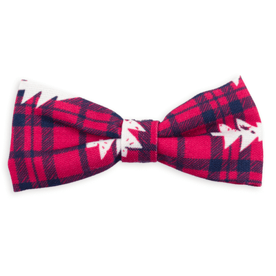 Dog's Life Plaid & Trees Bow Tie