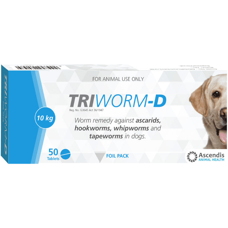 Triworm-D  De-wormer for Dogs - Sold per tablet