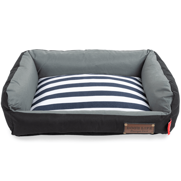 Dog's Life Retro Lounger Waterproof Summer Bed Black