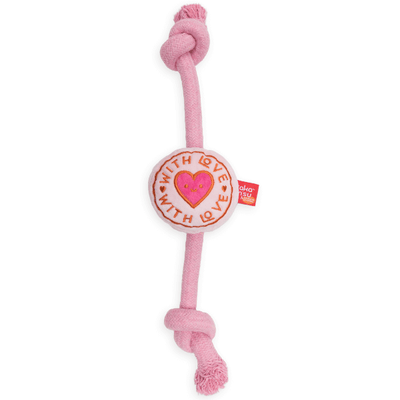 TKM Rope Toy with Plush and Squeaker