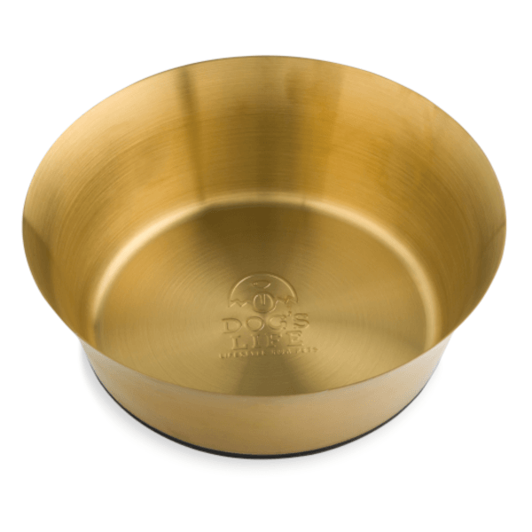 Dog's Life Stainless Steel Bowl Gold