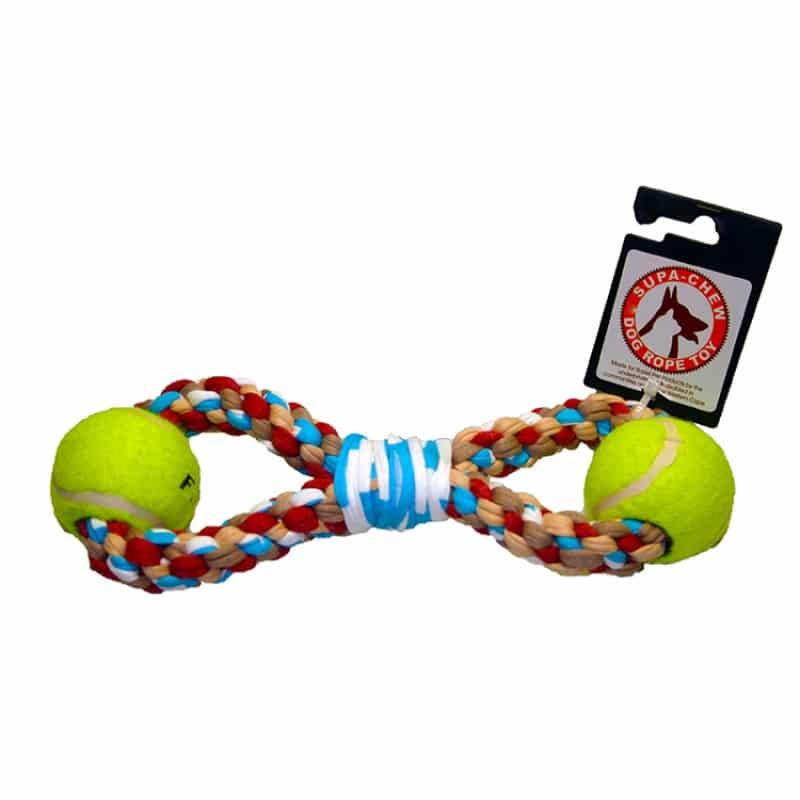 Supa-Chew 100% Cotton 2 Rings with 2 Balls