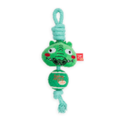 TKM Jungle Rope with Tennis Ball Dog Toy