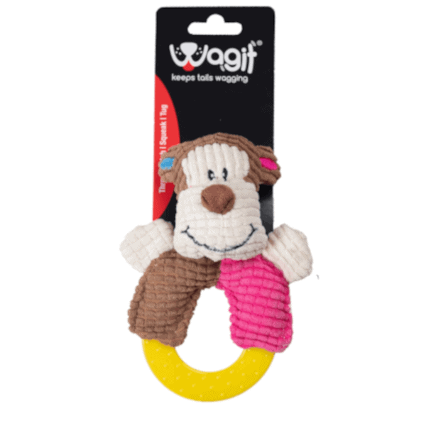 Wagit Monkey Plush Dog Toy